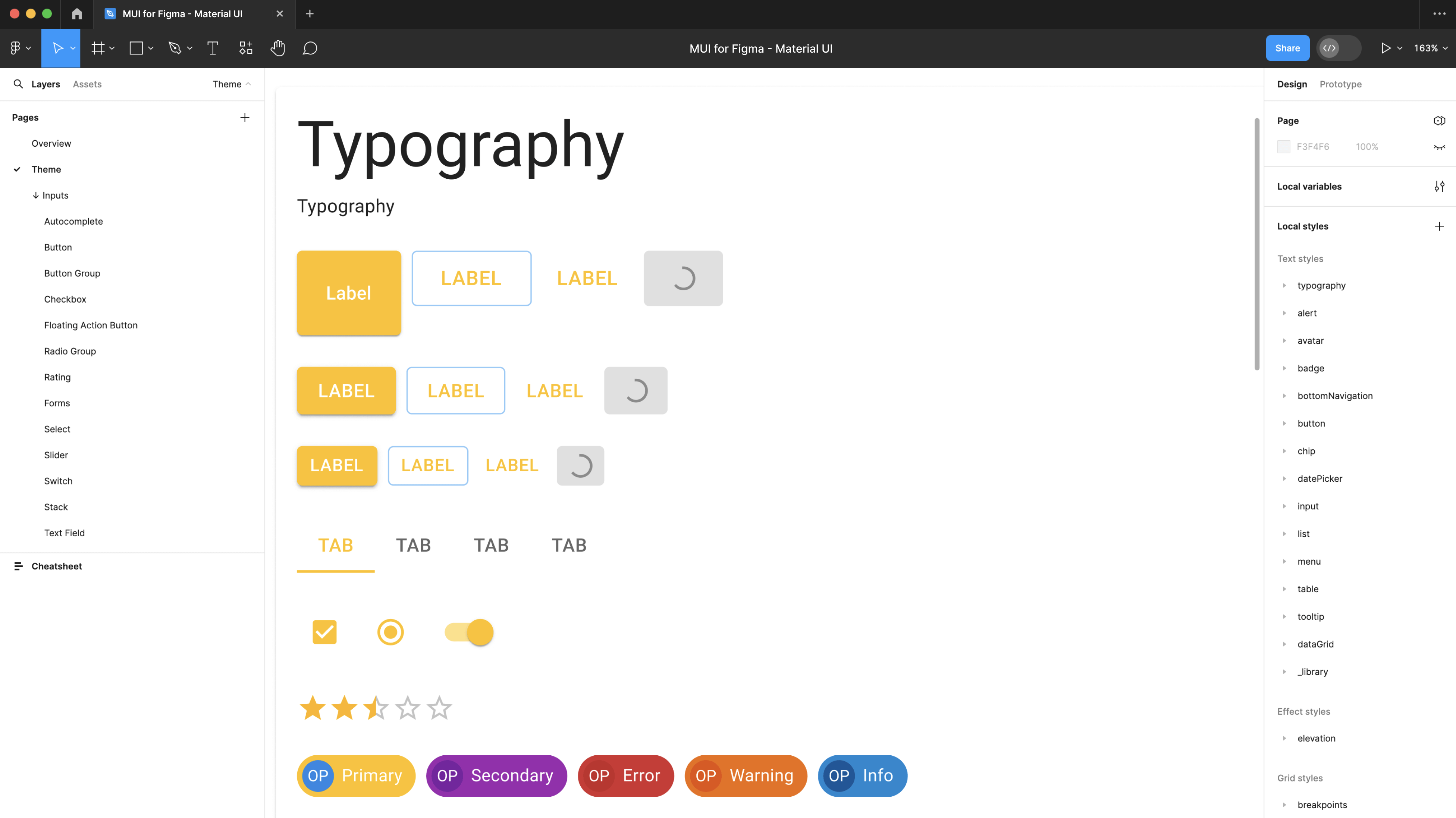 The Material UI Design Kit for Figma.